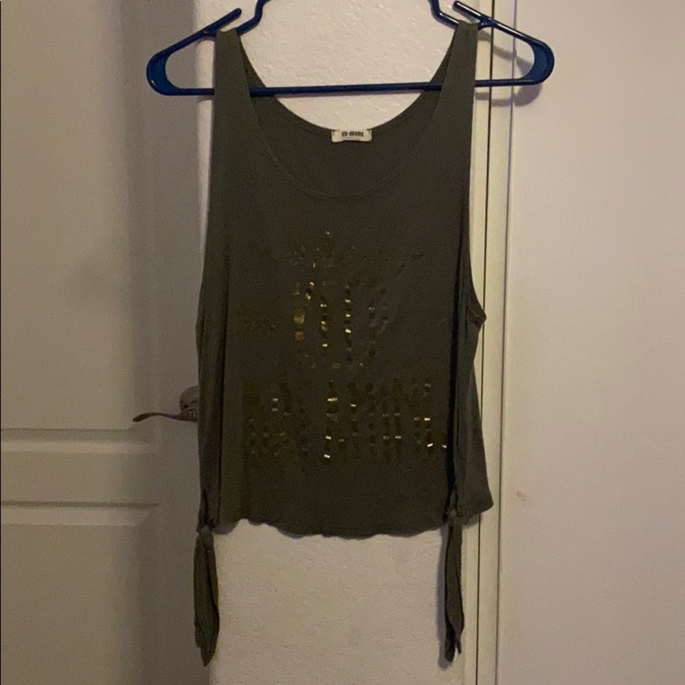 Green tank top
